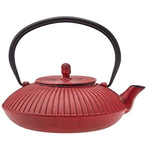 KARACA Japanese Cast Iron Teapot, 800ml, Turkish Tea Pot with Infuser for Loose Leaf, Japanese Tetsubin Kettle, Red Black KARACA Japanese Cast Iron Teapot, 800ml, Turkish Tea Pot with Infuser for Loose Leaf, Japanese Tetsubin Kettle, Red Black