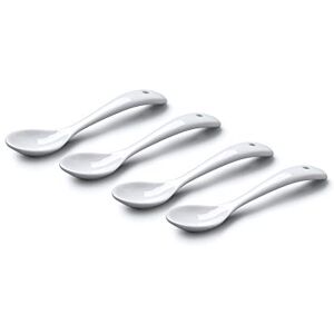 WM Bartleet & Sons 1750 TSET153 Set of 4 Traditional Porcelain Condiment Spoons for Jam, Sugar and Sauces (11cm) – White WM Bartleet & Sons 1750 TSET153 Set of 4 Traditional Porcelain Condiment Spoons for Jam, Sugar and Sauces (11cm) – White