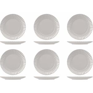 H&H Set of 6 Lotus Fruit Plates Grey 21 cm H&H Set of 6 Lotus Fruit Plates Grey 21 cm