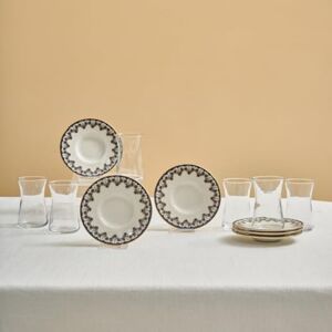 KARACA Florus Turkish Tea Cups Set of 12, Turkish Tea Glasses Cups and Saucers for 6 People with Decorative Floral Design, 170ml KARACA Florus Turkish Tea Cups Set of 12, Turkish Tea Glasses Cups and Saucers for 6 People with Decorative Floral Design, 170ml