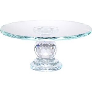 Uten Crystal Glass Cake Stand, 10.7'' Cake Display Stand, Crystal Glass Fruit Plate, Clear Crystal Cake Stand, Display Desserts Holder for Wedding Cakes Serving Platters Uten Crystal Glass Cake Stand, 10.7'' Cake Display Stand, Crystal Glass Fruit Plate, Clear Crystal Cake Stand, Display Desserts Holder for Wedding Cakes Serving Platters