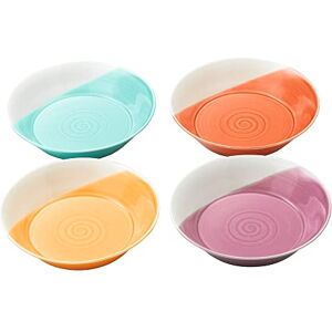 Royal Doulton Large Pasta Bowls Set of 4, 1815 Bright Collection Porcelain Deep Dinner Plates Ideal for Salad, Ramen Noodles, Stir-Fry, Rice & Pasta Better Heat Retention, 22cm each Royal Doulton Large Pasta Bowls Set of 4, 1815 Bright Collection Porcelain Deep Dinner Plates Ideal for Salad, Ramen Noodles, Stir-Fry, Rice & Pasta Better Heat Retention, 22cm each