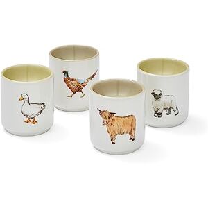 Cooksmart British Designed Pack of 4 Stackable Egg Cups Ceramic Egg Cup for Breakfast Egg Poacher Cups for All Types of Kitchen Buttercup Farm Cooksmart British Designed Pack of 4 Stackable Egg Cups Ceramic Egg Cup for Breakfast Egg Poacher Cups for All Types of Kitchen Buttercup Farm