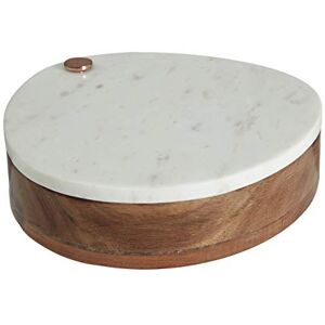 Premier Housewares Marble Cheese Board and Knife Set, Copper/Wood White Premier Housewares Marble Cheese Board and Knife Set, Copper/Wood White