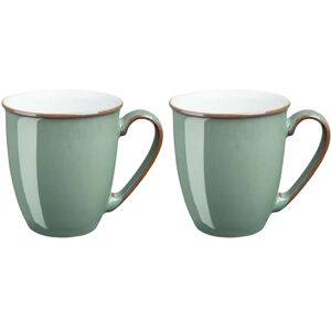 Denby Regency Green Coffee Mug Set of 2 330ml Stoneware Ceramic Tea Mug Set For Home & Office Dishwasher Safe, Microwave Safe Green, White Chip Resistant Denby Regency Green Coffee Mug Set of 2 330ml Stoneware Ceramic Tea Mug Set For Home & Office Dishwasher Safe, Microwave Safe Green, White Chip Resistant