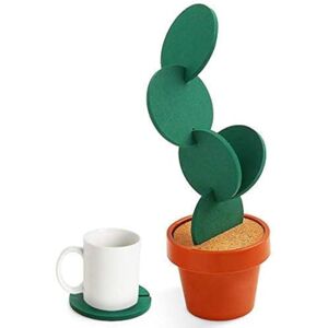 Sirensky Coasters DIY Cactus Coaster Set of 6 Pieces with Flowerpot Holder for Drinks Novelty Gift for Home Office Bar Decor and Improvement, Brand Sirensky Coasters DIY Cactus Coaster Set of 6 Pieces with Flowerpot Holder for Drinks Novelty Gift for Home Office Bar Decor and Improvement, Brand