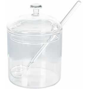 Tivoli 300ml Clear Borosilicate Glass Sugar Bowl with Lid and Spoon Good Morning Tivoli 300ml Clear Borosilicate Glass Sugar Bowl with Lid and Spoon Good Morning