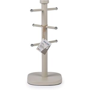 Salter Pebble Mug Tree – Carbon Steel Cup Holder for Kitchen Countertop Tabletop, 6 Branch Display Stand for Coffee Mugs/Tea Cups, Freestanding Sturdy Steel Storage Rack, Stone Salter Pebble Mug Tree – Carbon Steel Cup Holder for Kitchen Countertop Tabletop, 6 Branch Display Stand for Coffee Mugs/Tea Cups, Freestanding Sturdy Steel Storage Rack, Stone