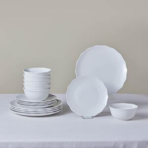 Karaca Scalloped 18-Piece Porcelain Dinner Set for 6 - Dinner Set Karaca Scalloped 18-Piece Porcelain Dinner Set for 6 - Dinner Set