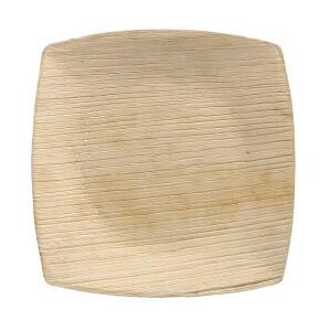 Papstar 25 Plates, Palm Leaf Pure 10 cm x 10 cm, Natural Quadrato Papstar 25 Plates, Palm Leaf Pure 10 cm x 10 cm, Natural Quadrato