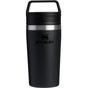 Stanley Cafe to-Go Travel Mug 0.35L Keeps 4 Hours Hot 5 Hours Cold Iced Coffee Stainless Steel Thermal Mug Dishwasher Safe Easy-Carry Handle Insulated Coffee Cup Black Stanley Cafe to-Go Travel Mug 0.35L Keeps 4 Hours Hot 5 Hours Cold Iced Coffee Stainless Steel Thermal Mug Dishwasher Safe Easy-Carry Handle Insulated Coffee Cup Black