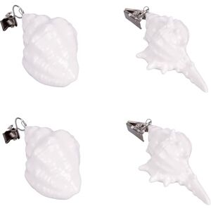Tivoli Set of 4 Coastal White Ocean Ceramic Tablecloth Clips Tivoli Set of 4 Coastal White Ocean Ceramic Tablecloth Clips