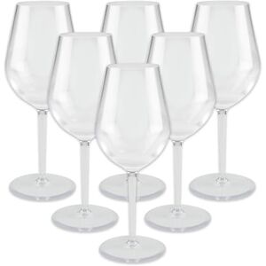 ABENA Gastro Reusable Wine Glasses, 500ml, Pack of 6, Clear Shatterproof Cups, Dishwasher & Freezer Safe Tumblers, Everyday Use, Restaurants, Bars, Festivals & Outdoor Dining ABENA Gastro Reusable Wine Glasses, 500ml, Pack of 6, Clear Shatterproof Cups, Dishwasher & Freezer Safe Tumblers, Everyday Use, Restaurants, Bars, Festivals & Outdoor Dining