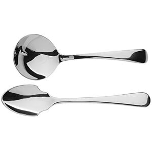 Arthur Price of England 2-Piece 18/10 Stainless Steel Vintage Cream Ladle and Jam Spoon, Silver Arthur Price of England 2-Piece 18/10 Stainless Steel Vintage Cream Ladle and Jam Spoon, Silver