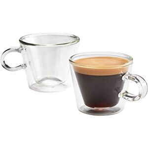 Judge Duo Flare Set of 2 Espresso Glass Coffee Cups with Handle, Hollow Vacuum Sealed, Heat Resistant, 75ml Espresso Cup Judge Duo Flare Set of 2 Espresso Glass Coffee Cups with Handle, Hollow Vacuum Sealed, Heat Resistant, 75ml Espresso Cup