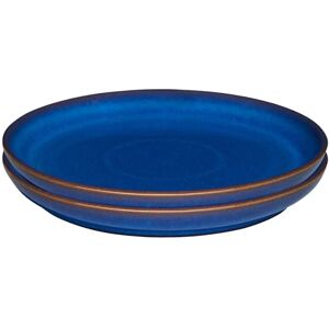 Denby Imperial Blue Medium Plates Set of 2 Dishwasher Microwave Safe Crockery 21cm Royal Blue Coupe Ceramic Stoneware Tableware Chip & Crack Resistant Lunch Plates Denby Imperial Blue Medium Plates Set of 2 Dishwasher Microwave Safe Crockery 21cm Royal Blue Coupe Ceramic Stoneware Tableware Chip & Crack Resistant Lunch Plates