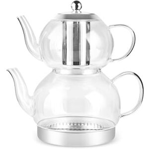 Karaca Pandora Borosilicate Glass Teapot Set with Stainless Steel Infuser - Teapot, Kettle & Turkish Tea Maker Karaca Pandora Borosilicate Glass Teapot Set with Stainless Steel Infuser - Teapot, Kettle & Turkish Tea Maker