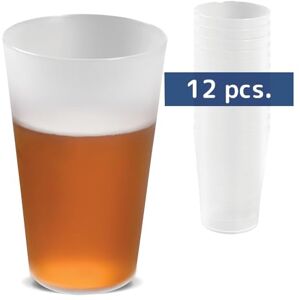 ABENA Frosted Plastic Cups Pack of 12 Reusable Cups 50cl Capacity Hard Plastic Cups Dishwasher And Microwave Safe Plastic Cups Reusable Strong, Unbreakable And Recyclable Plastic Beakers. ABENA Frosted Plastic Cups Pack of 12 Reusable Cups 50cl Capacity Hard Plastic Cups Dishwasher And Microwave Safe Plastic Cups Reusable Strong, Unbreakable And Recyclable Plastic Beakers.