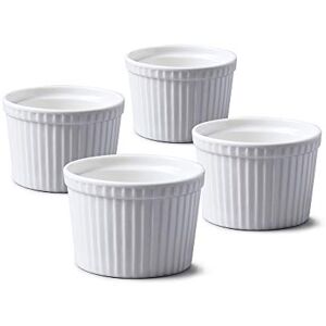 WM Bartleet & Sons 1750 TSET46 Set of 4 Traditional Porcelain Deep Ramekins 8cm Diameter– White WM Bartleet & Sons 1750 TSET46 Set of 4 Traditional Porcelain Deep Ramekins 8cm Diameter– White