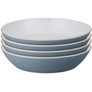 Denby Impression Blue Pasta Bowls Set of 4 Dishwasher Microwave Safe Crockery Ceramic Stoneware Tableware Denby Impression Blue Pasta Bowls Set of 4 Dishwasher Microwave Safe Crockery Ceramic Stoneware Tableware