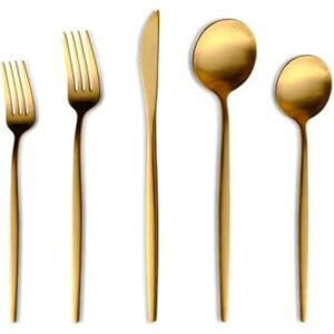 KARACA Orion Matte Gold 12-Person 60-Piece Cutlery Set KARACA Orion Matte Gold 12-Person 60-Piece Cutlery Set