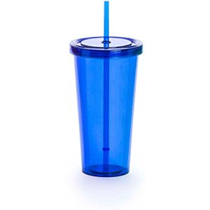eBuyGB 750ml / 26oz Reusable Plastic Tumbler with Straw and Lid Reusable Smoothie Cup & Iced Coffee Cup BPA Free (Blue) eBuyGB 750ml / 26oz Reusable Plastic Tumbler with Straw and Lid Reusable Smoothie Cup & Iced Coffee Cup BPA Free (Blue)