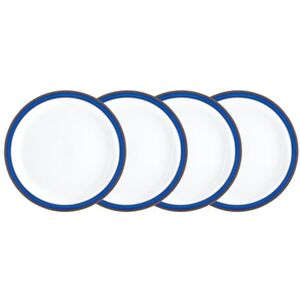 Denby Imperial Blue Dinner Plates Set of 4 Dishwasher Microwave Safe Crockery 26.5cm Blue, White Ceramic Stoneware Tableware Chip & Crack Resistant Large Plates Denby Imperial Blue Dinner Plates Set of 4 Dishwasher Microwave Safe Crockery 26.5cm Blue, White Ceramic Stoneware Tableware Chip & Crack Resistant Large Plates