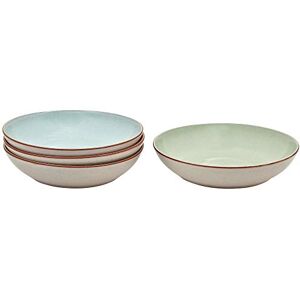 Denby Always Entertaining Pasta Bowls Set of 4 Mixed Pastel Colours Dishwasher Microwave Safe Crockery Blue, Green, Yellow Pink Ceramic Stoneware Tableware Denby Always Entertaining Pasta Bowls Set of 4 Mixed Pastel Colours Dishwasher Microwave Safe Crockery Blue, Green, Yellow Pink Ceramic Stoneware Tableware