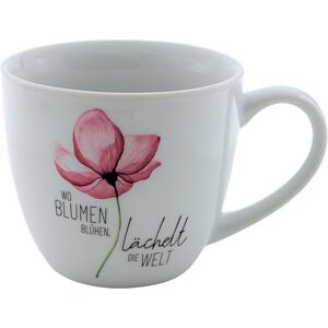 Dekohelden24 Maxi Mug Made of Porcelain, Coffee Pot, Motif: Blossom, Where Flowers Bloom, Smiles The World, Size H/Diameter: 9.2 x 10.5 cm, Capacity 400 ml, Dishwasher Safe, Orchid, XXL Kaffeepot Dekohelden24 Maxi Mug Made of Porcelain, Coffee Pot, Motif: Blossom, Where Flowers Bloom, Smiles The World, Size H/Diameter: 9.2 x 10.5 cm, Capacity 400 ml, Dishwasher Safe, Orchid, XXL Kaffeepot