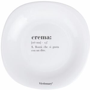 Tivoli Set of 6 Square Fruit Plate 22 x 22 cm in Opal Glass, Victionary Cream Tivoli Set of 6 Square Fruit Plate 22 x 22 cm in Opal Glass, Victionary Cream