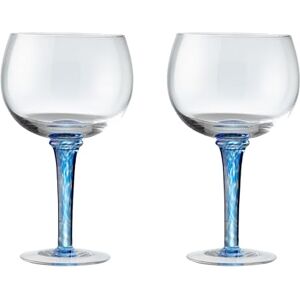 Denby Classic Blue Large Gin Glasses Set of 2 625ml Hand Blown Hand Finished Contemporary G&T Cocktail Glass With Blue Stem Dishwasher Safe Denby Classic Blue Large Gin Glasses Set of 2 625ml Hand Blown Hand Finished Contemporary G&T Cocktail Glass With Blue Stem Dishwasher Safe