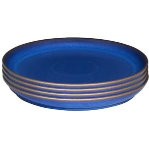 Denby Imperial Blue Dinner Plates Set of 4 Dishwasher Microwave Safe Crockery 26cm Royal Blue Coupe Ceramic Stoneware Tableware Chip & Crack Resistant Large Plates Denby Imperial Blue Dinner Plates Set of 4 Dishwasher Microwave Safe Crockery 26cm Royal Blue Coupe Ceramic Stoneware Tableware Chip & Crack Resistant Large Plates