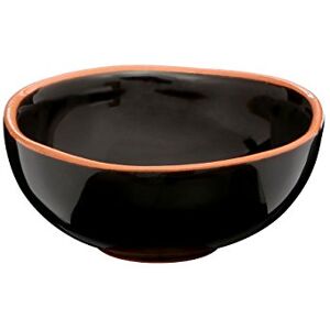 Premier Housewares Calisto Glazed Terracotta Mini Bowls, Black, Set of 2 Premier Housewares Calisto Glazed Terracotta Mini Bowls, Black, Set of 2