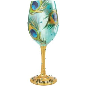 Enesco Lolita Pretty As A Peacock Wine Glass Drinking Glasses Enesco Lolita Pretty As A Peacock Wine Glass Drinking Glasses