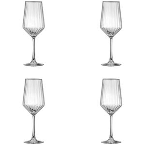 Ravenhead Luxe Set of 4 White Wine Glasses 400ml Recycled Glass with Fluted Embossed Design 40clElegant Wine Glass Set for Dining & Entertaining, Dishwasher Safe Ravenhead Luxe Set of 4 White Wine Glasses 400ml Recycled Glass with Fluted Embossed Design 40clElegant Wine Glass Set for Dining & Entertaining, Dishwasher Safe