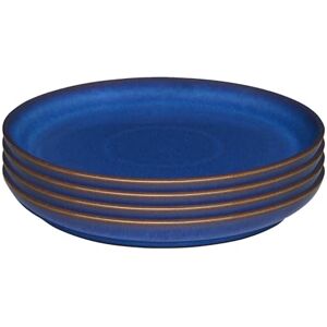 Denby Imperial Blue Medium Plates Set of 4 Dishwasher Microwave Safe Crockery 21cm Royal Blue Coupe Ceramic Stoneware Tableware Chip & Crack Resistant Lunch Plates Denby Imperial Blue Medium Plates Set of 4 Dishwasher Microwave Safe Crockery 21cm Royal Blue Coupe Ceramic Stoneware Tableware Chip & Crack Resistant Lunch Plates
