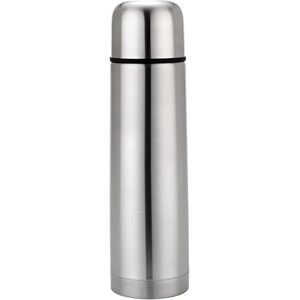 BARGAIN FACTORY Water Flask, Double Walled Vacuum Insulated Flask 1l, Leakproof 24 Hours Hot and Cold Water Bottle, Durable Stainless-Steel Interior and Exterior, Silver BARGAIN FACTORY Water Flask, Double Walled Vacuum Insulated Flask 1l, Leakproof 24 Hours Hot and Cold Water Bottle, Durable Stainless-Steel Interior and Exterior, Silver