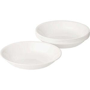 Corelle 3140 Vitrelle Glass Winter Frost Pasta Bowl, White, 20 oz, Pack of 6 Corelle 3140 Vitrelle Glass Winter Frost Pasta Bowl, White, 20 oz, Pack of 6