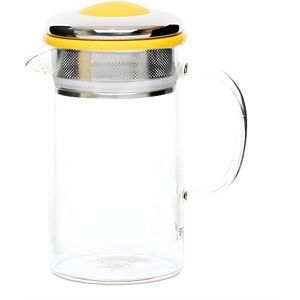 Brew Tea Co mpany Yellow Tea Pot Glass Tea Pot for One 400ml Brew Tea Co mpany Yellow Tea Pot Glass Tea Pot for One 400ml