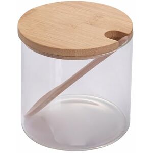 Tivoli 500ml Borosilicate Glass Sugar Bowl with Bamboo Lid and Spoon Glass Tivoli 500ml Borosilicate Glass Sugar Bowl with Bamboo Lid and Spoon Glass