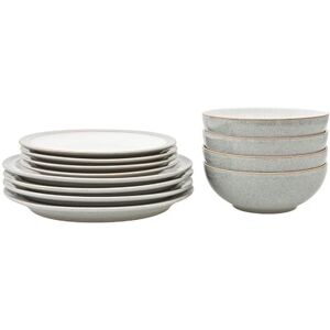 Denby Elements Light Grey Dinner Set For 4 12 Piece Ceramic Tableware Set Dishwasher Microwave Safe Crockery Set 4 x Dinner Plates, 4 x Medium Plates, 4 x Cereal Bowls Denby Elements Light Grey Dinner Set For 4 12 Piece Ceramic Tableware Set Dishwasher Microwave Safe Crockery Set 4 x Dinner Plates, 4 x Medium Plates, 4 x Cereal Bowls