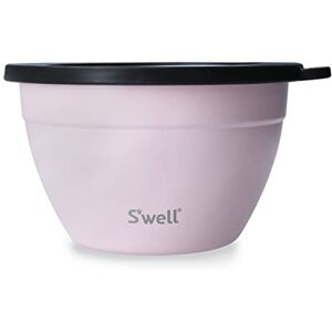 S'well Salad Bowl Kit, Pink Topaz, 1.9L Salad Lunch Box with Condiment Container and Removable Tray S'well Salad Bowl Kit, Pink Topaz, 1.9L Salad Lunch Box with Condiment Container and Removable Tray