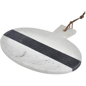 Premier Housewares Marble Serving Tray, Round, White/Grey 39 cm Premier Housewares Marble Serving Tray, Round, White/Grey 39 cm