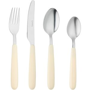 Grunwerg Bistro Cutlery, 24 Piece Set, 18/0 Stainless Steel, Rounded Handle, White Grunwerg Bistro Cutlery, 24 Piece Set, 18/0 Stainless Steel, Rounded Handle, White