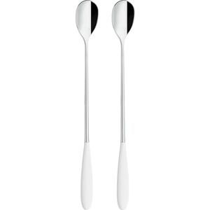 Grunwerg Yin & Yang Soda Spoons 2SOS650W, 18/10 Stainless Steel, Set of 2, White Grunwerg Yin & Yang Soda Spoons 2SOS650W, 18/10 Stainless Steel, Set of 2, White