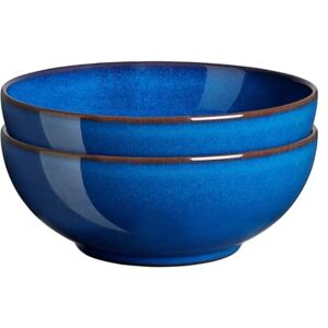 Denby Imperial Blue Cereal Bowls Set of 2 Dishwasher Microwave Safe Crockery 820ml 17cm Royal Blue Ceramic Stoneware Tableware Chip & Crack Resistant Coupe Soup Bowls Denby Imperial Blue Cereal Bowls Set of 2 Dishwasher Microwave Safe Crockery 820ml 17cm Royal Blue Ceramic Stoneware Tableware Chip & Crack Resistant Coupe Soup Bowls