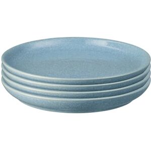Denby Elements Medium Blue Coupe Plates Set of 4 Dishwasher Microwave Safe Crockery 26cm Blue Ceramic Stoneware Tableware Chip & Crack Resistant Lunch Plates Denby Elements Medium Blue Coupe Plates Set of 4 Dishwasher Microwave Safe Crockery 26cm Blue Ceramic Stoneware Tableware Chip & Crack Resistant Lunch Plates