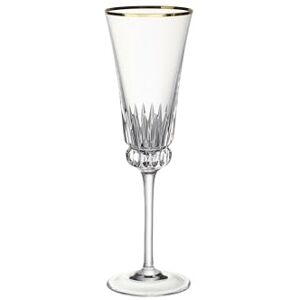 Villeroy & Boch Grand Royal Gold Champagne Flute Set with Gold Rim, 120 ml Champagne Glasses, Crystal Glass, Clear Villeroy & Boch Grand Royal Gold Champagne Flute Set with Gold Rim, 120 ml Champagne Glasses, Crystal Glass, Clear