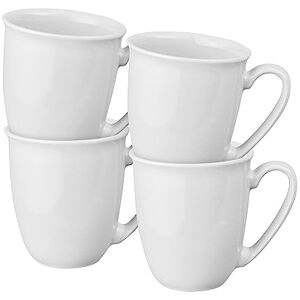 Denby Elements Stone White Coffee Mug Set of 4 330ml Stoneware Ceramic Tea Mug Set For Home & Office Dishwasher Safe, Microwave Safe Classic White Chip Resistant Denby Elements Stone White Coffee Mug Set of 4 330ml Stoneware Ceramic Tea Mug Set For Home & Office Dishwasher Safe, Microwave Safe Classic White Chip Resistant