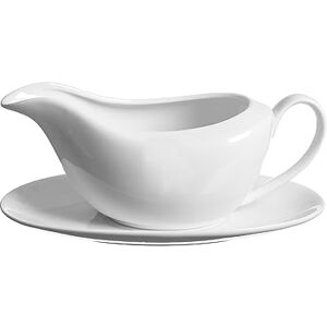 Kensington Simplicity Gravy Boat and Saucer 230 ml White Porcelain Kensington Simplicity Gravy Boat and Saucer 230 ml White Porcelain